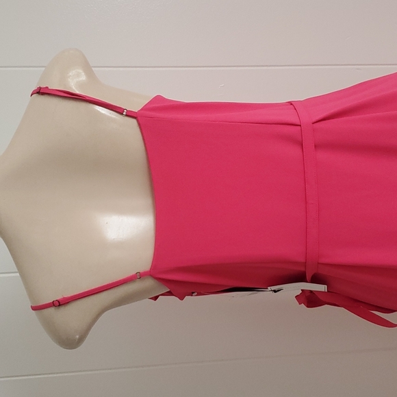 1 State Women’s Wrap Spaghetti Strap Dress Pink - Picture 8 of 13